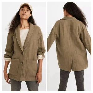 madewell lightspun dorset blazer gauze button jacket